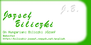 jozsef biliczki business card